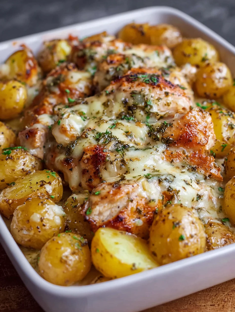 High Protein Chicken Potato Recipe Creamy Garlic Chicken Potatoes High Protein Cheesy Chicken Potatoes With High Protein H...