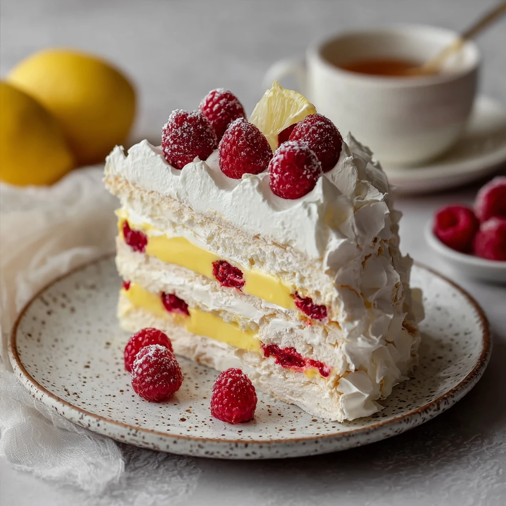 Lemon Raspberry Pavlova Cake Delightful Dessert Recipe