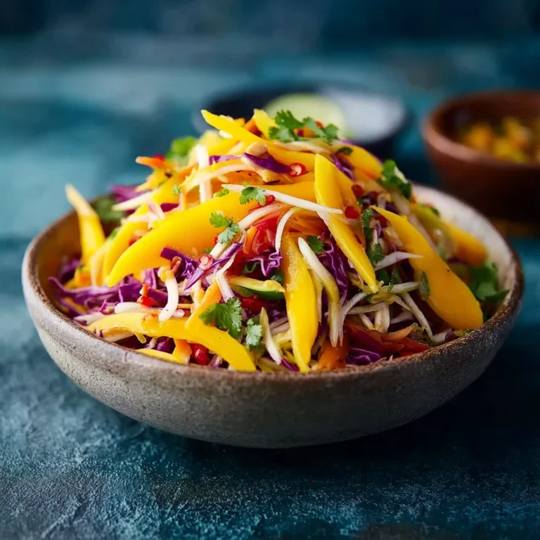 Mango Slaw Recipe Healthy Easy Mango Slaw For Tacos Best Mango Cabbage Slaw Tropical Mango Slaw Ideas How To Make Mango Sl...