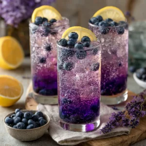 Refreshing Blueberry Lavender Lemonade Spritzer Recipe