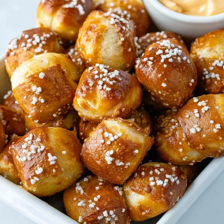 Soft Pretzel Bites Creamy Cheese Sauce