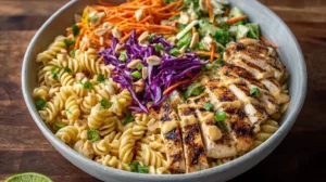 Thai Peanut Crunch Protein Pasta Salad