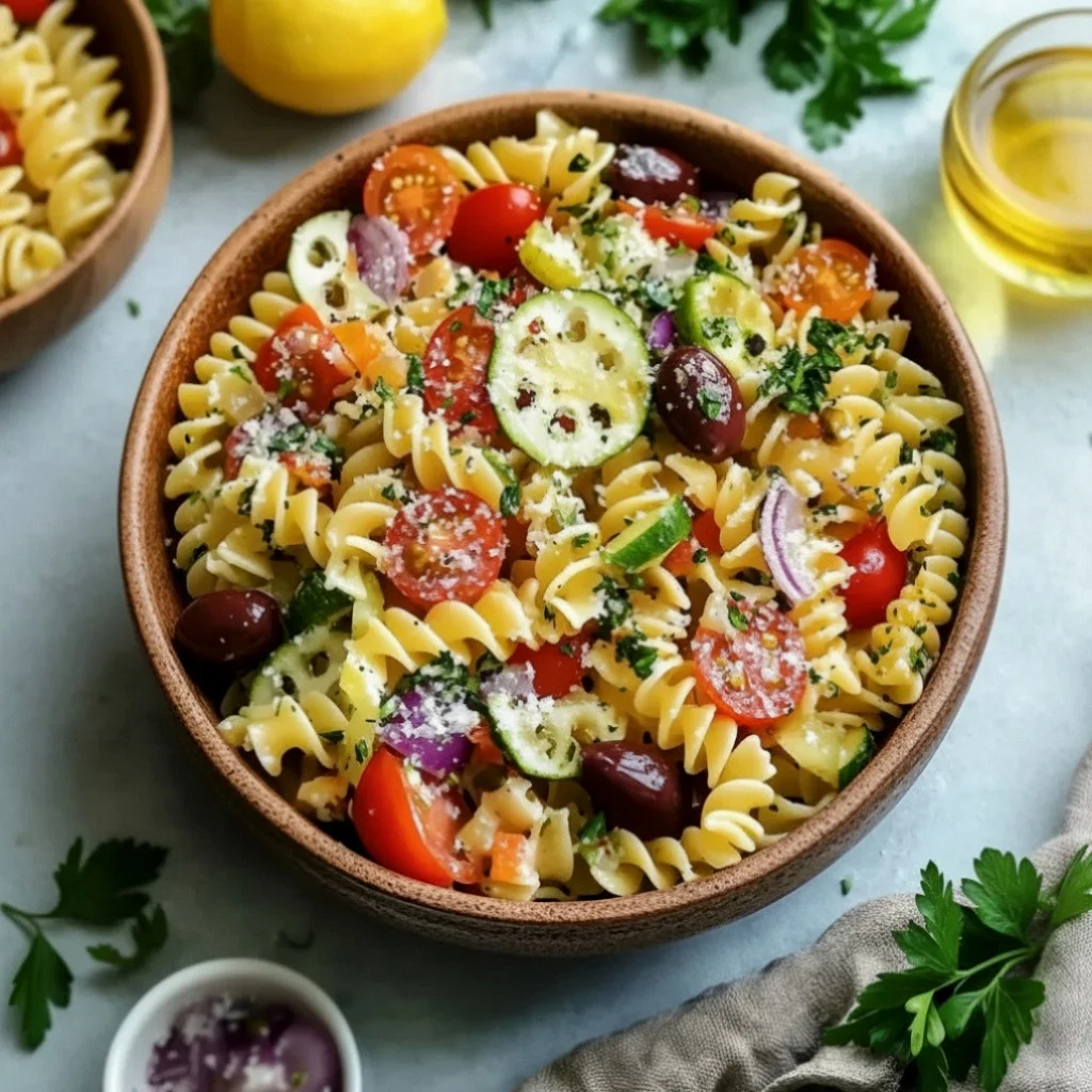 Mediterranean pasta salad