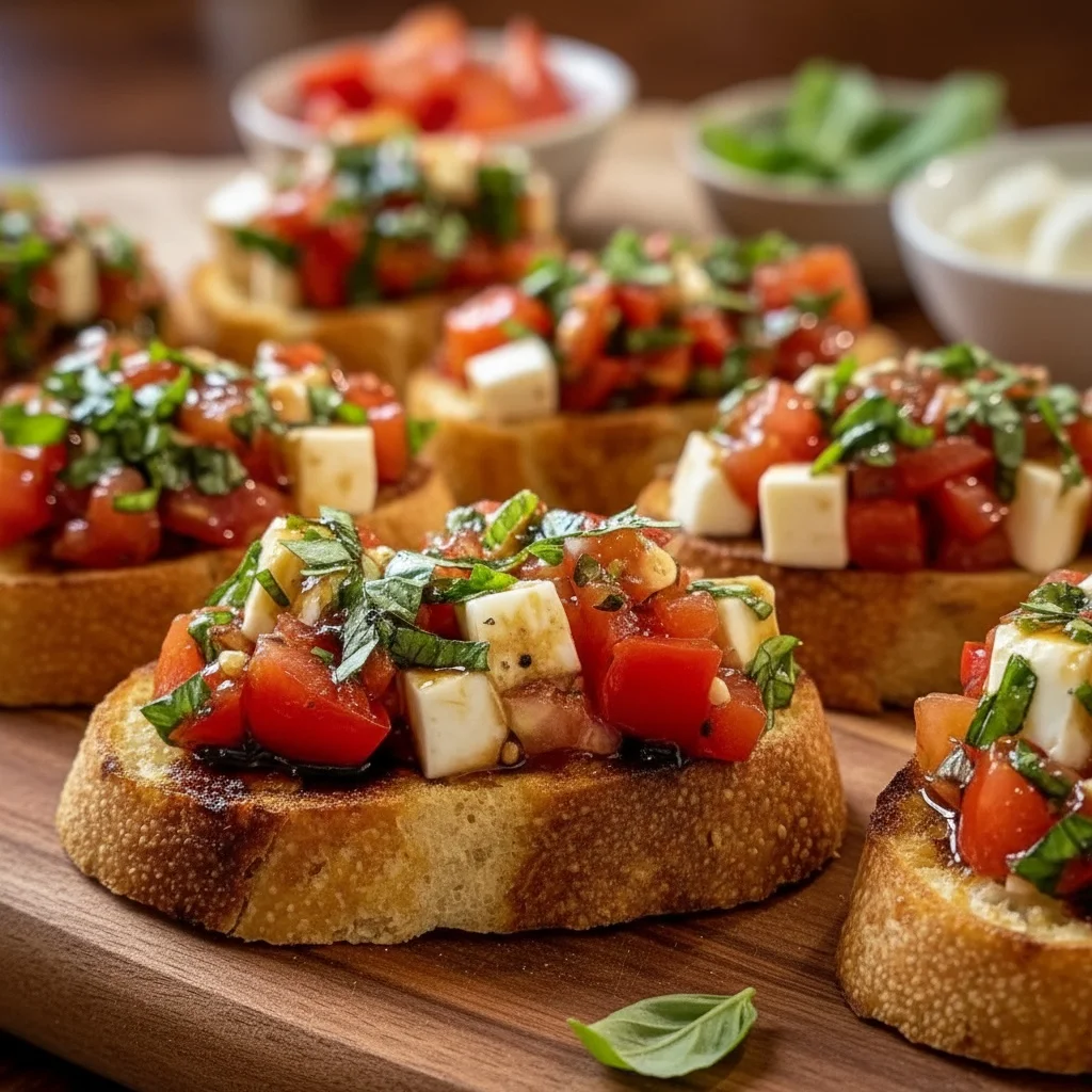 Italian Bruschetta with Mozzarella