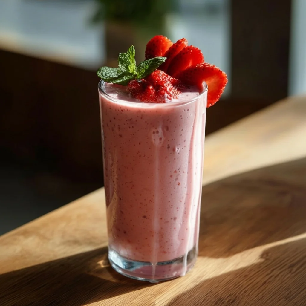 perfecte aardbeiensmoothie