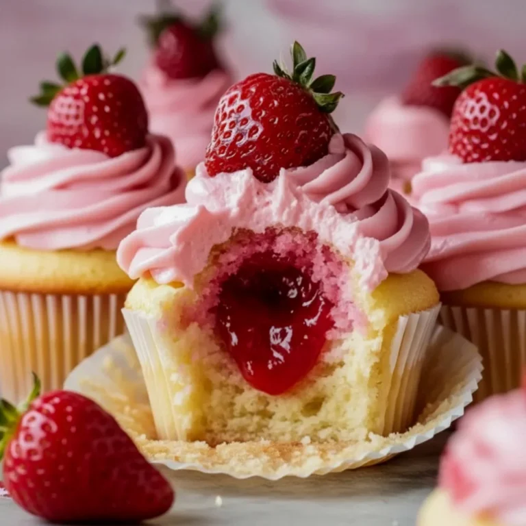 strawberry milkshake cupcakes