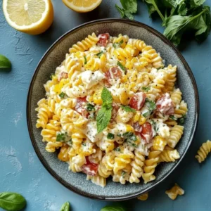 Tasty Elote Pasta Salad with Greek Yogurt for Summer Fun