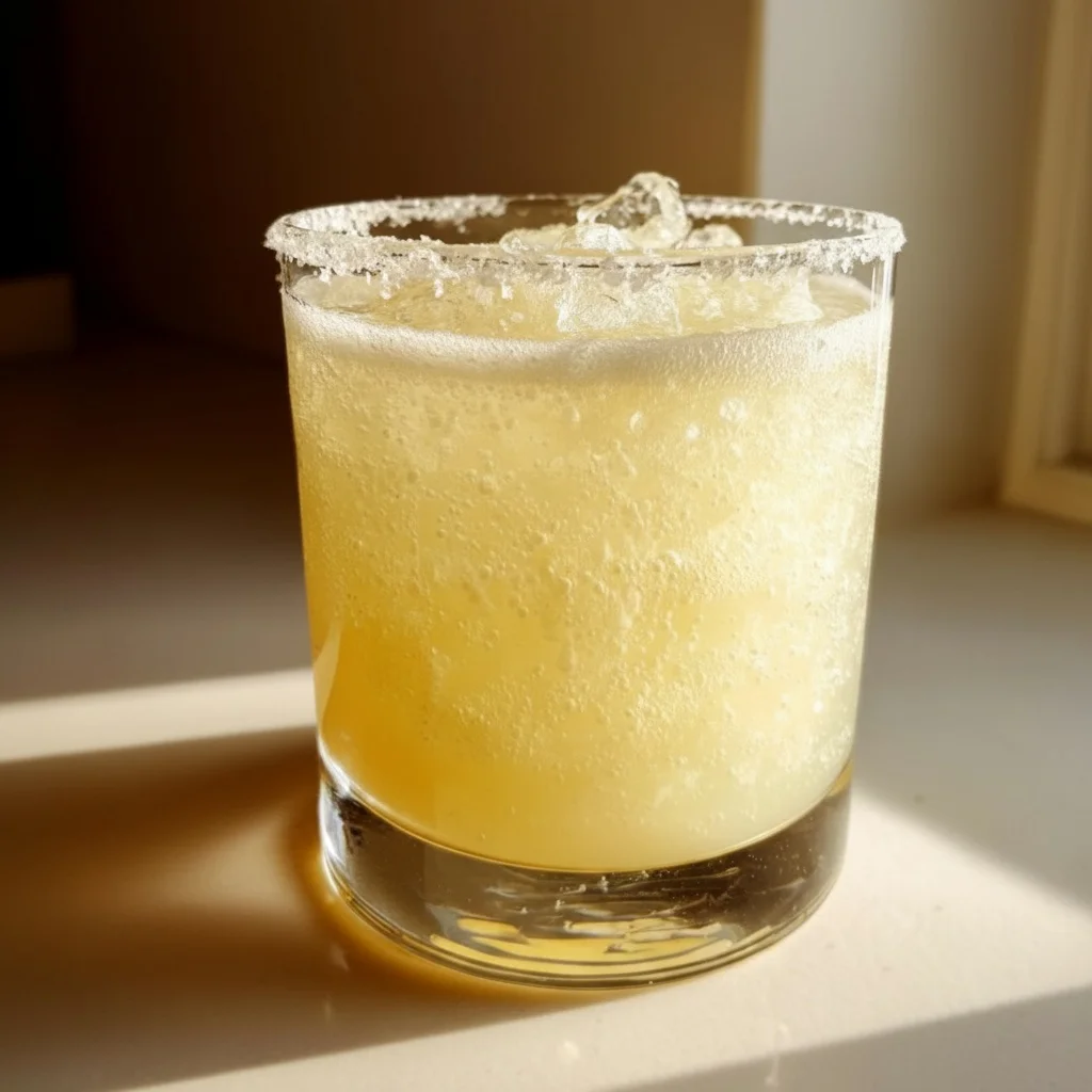 verfrissende frozen margarita mocktail