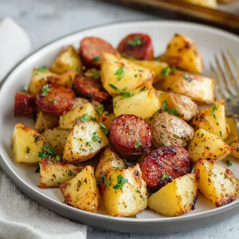 Air Fryer Potatoes and Chicken Sausage