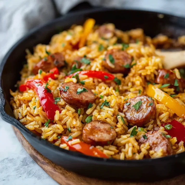 Cajun Chicken Sausage and Rice Skillet