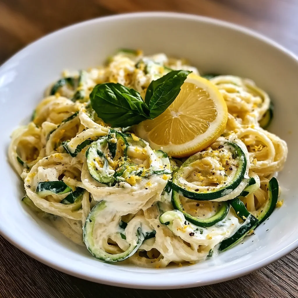 Creamy Lemon Ricotta Zucchini Pasta