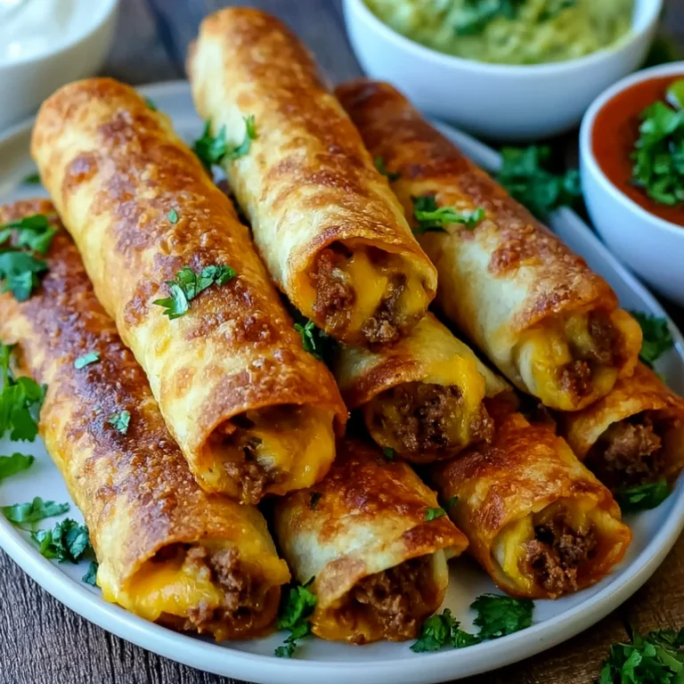Crispy Cheesy Beef Taquitos
