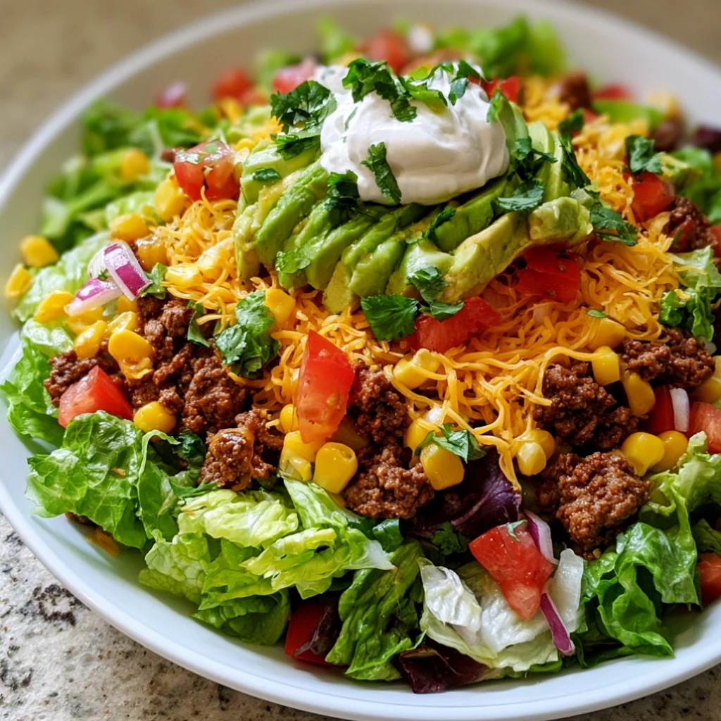 Healthy Taco Salad with Ground Beef