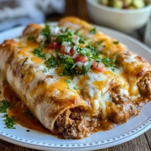 Irresistibly Creamy Smothered Ground Beef Burritos Delight