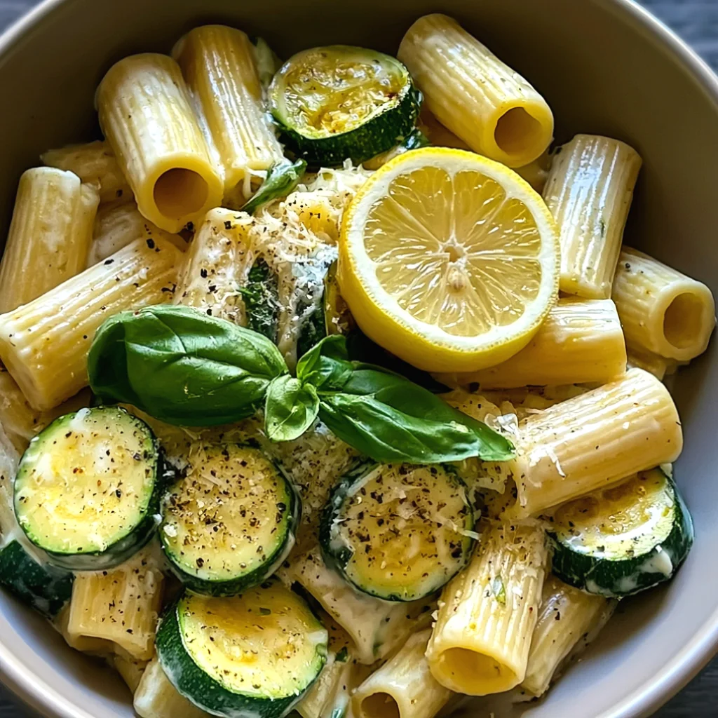 Lemon Zucchini Rigatoni