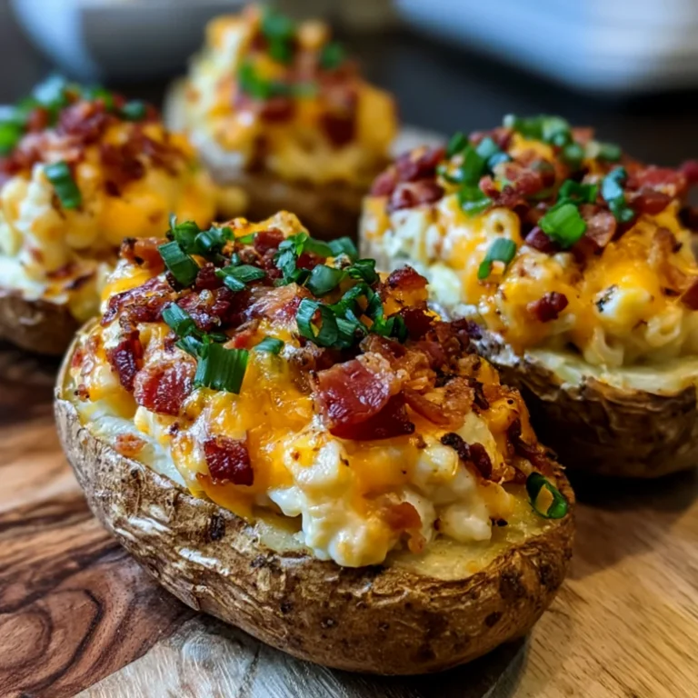 Loaded Mac and Cheese Stuffed Baked Potatoes