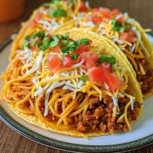 Spaghetti Tacos Ground Beef