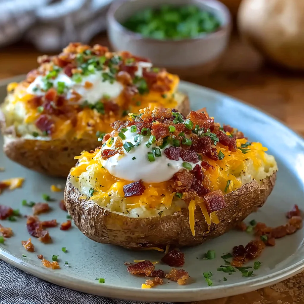 Twice Baked Loaded Breakfast Potatoes