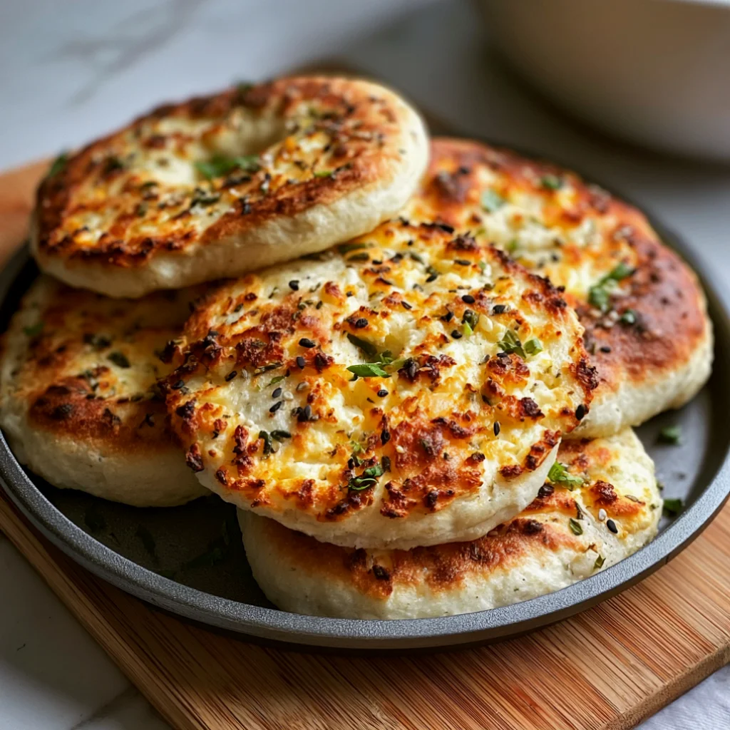Cottage Cheese Flat Bagels