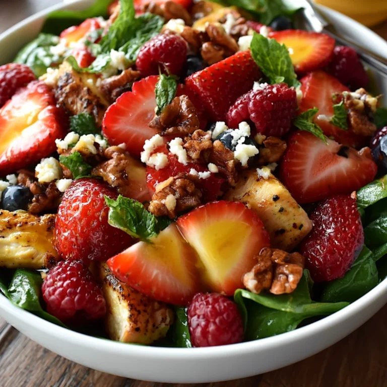 Strawberry Chicken Spinach Salad